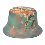 Sunrise Japanese Cherry Blossom Print Bucket Hat