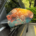 Sunrise Japanese Cherry Blossom Print Car Side Mirror Covers