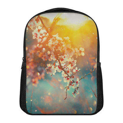 Sunrise Japanese Cherry Blossom Print Casual Backpack