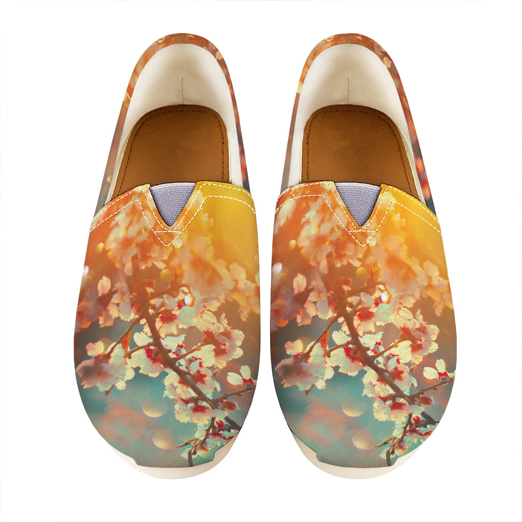 Sunrise Japanese Cherry Blossom Print Casual Shoes