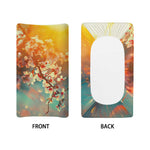 Sunrise Japanese Cherry Blossom Print Changing Pad Cover