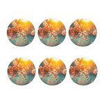 Sunrise Japanese Cherry Blossom Print Coaster Set
