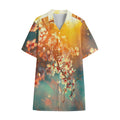 Sunrise Japanese Cherry Blossom Print Cotton Hawaiian Shirt