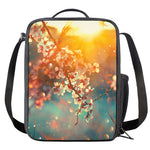 Sunrise Japanese Cherry Blossom Print Crossbody Lunch Bag