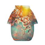 Sunrise Japanese Cherry Blossom Print Dog Zip Up Hoodie