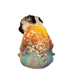 Sunrise Japanese Cherry Blossom Print Dog Zip Up Jacket