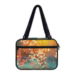Sunrise Japanese Cherry Blossom Print Double Strap Bible Bag