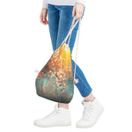 Sunrise Japanese Cherry Blossom Print Drawstring Bag