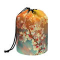 Sunrise Japanese Cherry Blossom Print Drawstring Makeup Bag