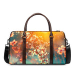 Sunrise Japanese Cherry Blossom Print Duffle Bag