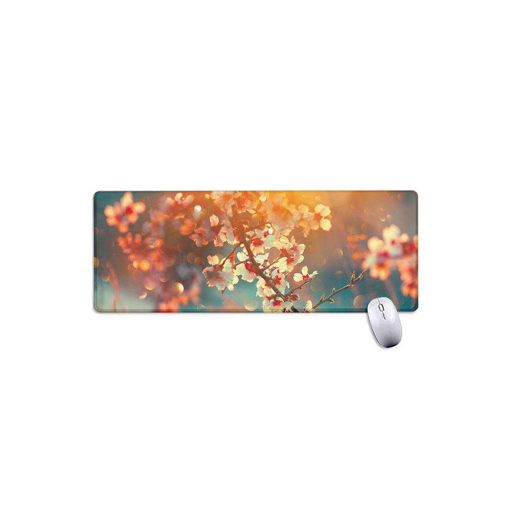 Sunrise Japanese Cherry Blossom Print Extended Mouse Pad