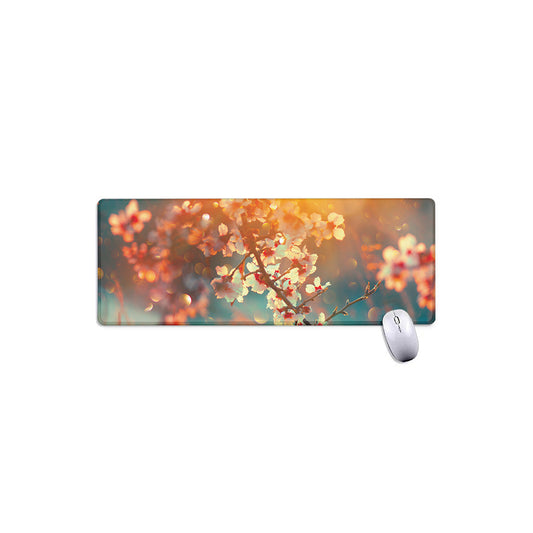 Sunrise Japanese Cherry Blossom Print Extended Mouse Pad