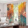 Sunrise Japanese Cherry Blossom Print Extra Wide Grommet Curtains