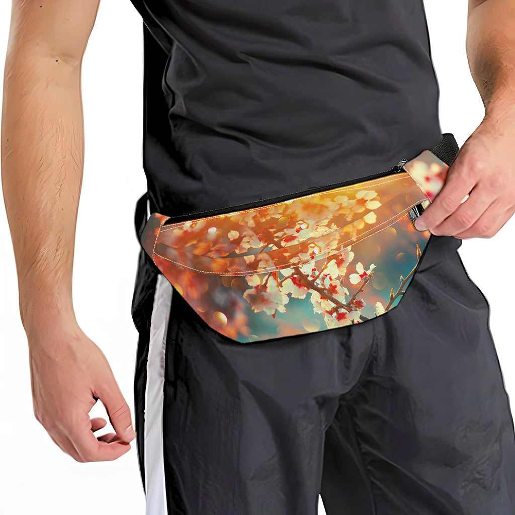 Sunrise Japanese Cherry Blossom Print Fanny Pack