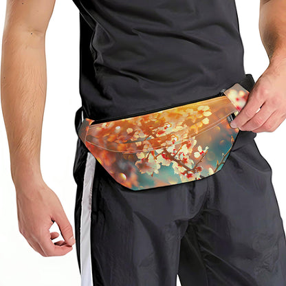 Sunrise Japanese Cherry Blossom Print Fanny Pack