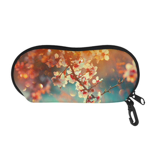Sunrise Japanese Cherry Blossom Print Glasses Case