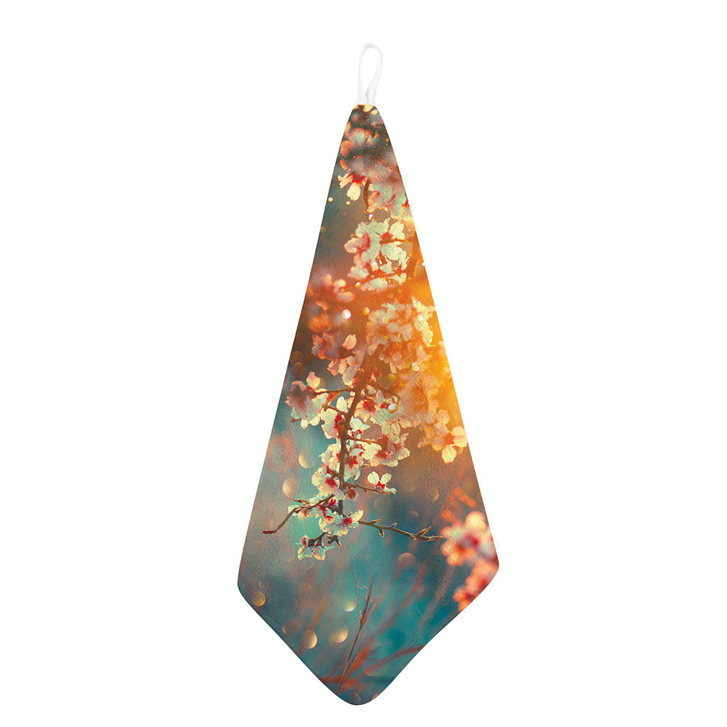 Sunrise Japanese Cherry Blossom Print Hand Towel