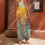 Sunrise Japanese Cherry Blossom Print Harem Pants