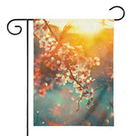 Sunrise Japanese Cherry Blossom Print House Flag
