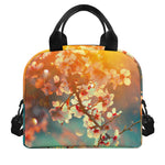 Sunrise Japanese Cherry Blossom Print Insulated Lunch Bag