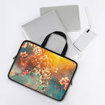 Sunrise Japanese Cherry Blossom Print Laptop Sleeve With Handle