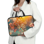 Sunrise Japanese Cherry Blossom Print Laptop Sleeve With Handle