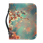 Sunrise Japanese Cherry Blossom Print Leather Bible Cover