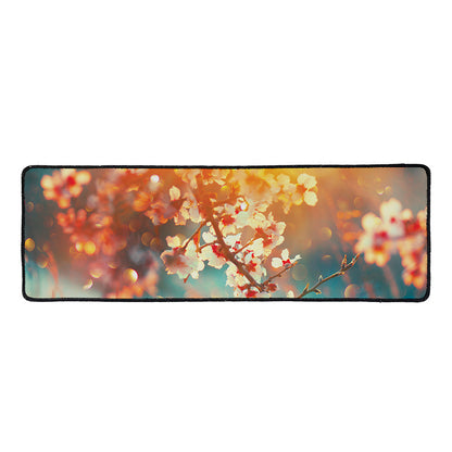 Sunrise Japanese Cherry Blossom Print Long Kitchen Mat
