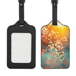 Sunrise Japanese Cherry Blossom Print Luggage Tag