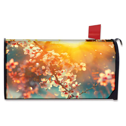 Sunrise Japanese Cherry Blossom Print Mailbox Cover