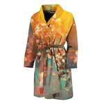 Sunrise Japanese Cherry Blossom Print Men's Bathrobe