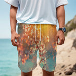 Sunrise Japanese Cherry Blossom Print Men's Cargo Shorts