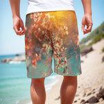 Sunrise Japanese Cherry Blossom Print Men's Cargo Shorts