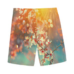 Sunrise Japanese Cherry Blossom Print Men's Sports Shorts