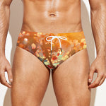Sunrise Japanese Cherry Blossom Print Men's Swim Briefs