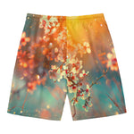 Sunrise Japanese Cherry Blossom Print Men's Swim Trunks