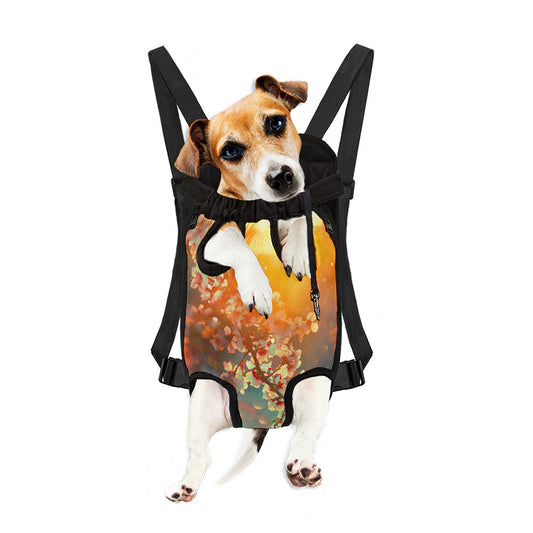 Sunrise Japanese Cherry Blossom Print Pet Carrier Backpack