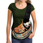 Sunrise Japanese Cherry Blossom Print Pet Sling Carrier