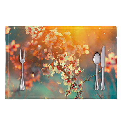 Sunrise Japanese Cherry Blossom Print Placemat
