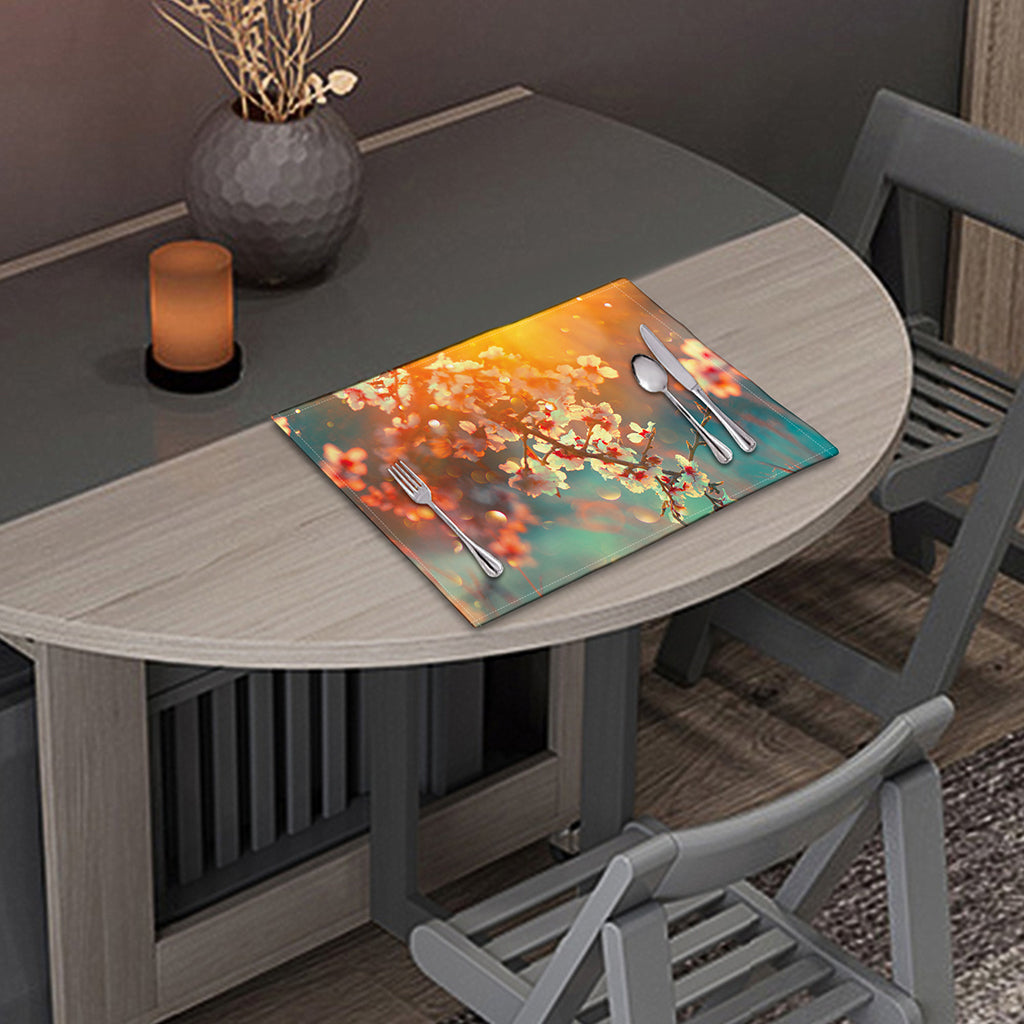 Sunrise Japanese Cherry Blossom Print Placemat
