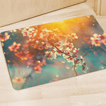 Sunrise Japanese Cherry Blossom Print Polyester Doormat