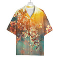 Sunrise Japanese Cherry Blossom Print Rayon Hawaiian Shirt