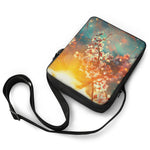 Sunrise Japanese Cherry Blossom Print Rectangular Crossbody Bag