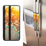 Sunrise Japanese Cherry Blossom Print Refrigerator Handle Covers