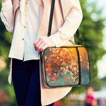 Sunrise Japanese Cherry Blossom Print Shoulder Strap Bible Bag