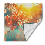 Sunrise Japanese Cherry Blossom Print Silk Bandana