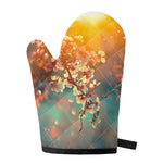 Sunrise Japanese Cherry Blossom Print Single Oven Mitt