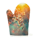 Sunrise Japanese Cherry Blossom Print Single Oven Mitt