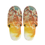 Sunrise Japanese Cherry Blossom Print Slippers