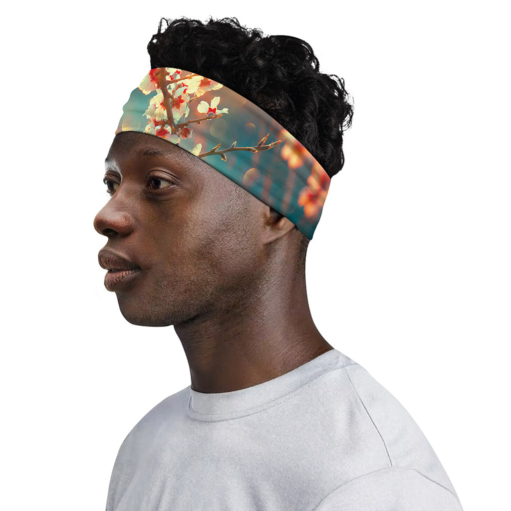Sunrise Japanese Cherry Blossom Print Sports Headband